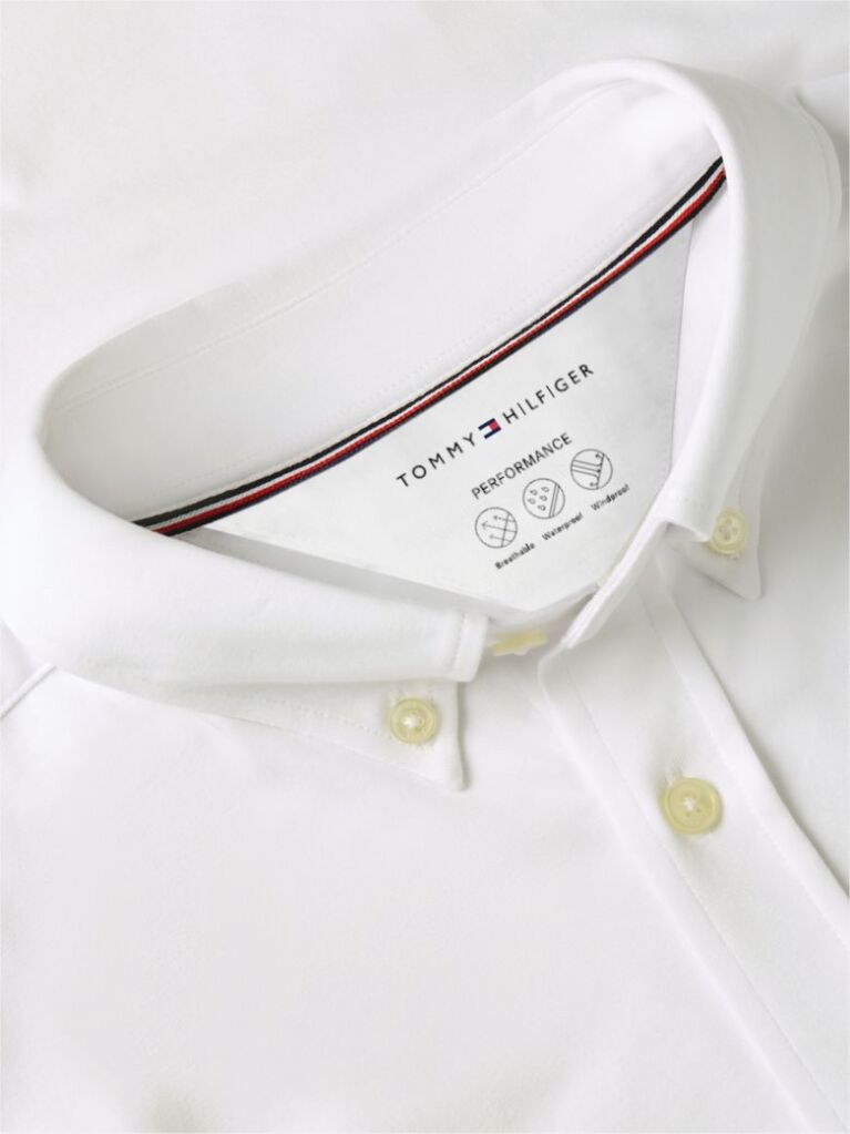 White Performance Slim Shirt  Men