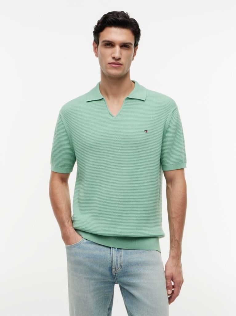 Verde PoloTricotat Cu Croiala Regular  Barbati
