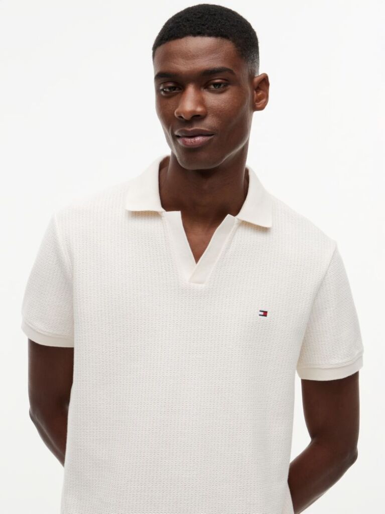 Bej Polo Jacquard Cu Croiala Regular  Barbati