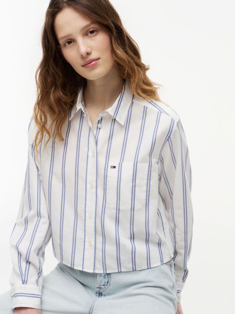 Multi Camasa Cropped Cu Croiala Lejera  Femei