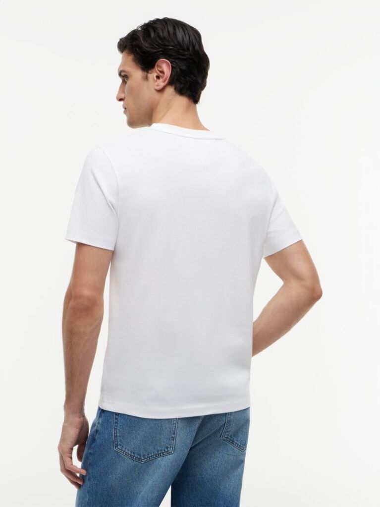 Alb T-Shirt Din Jerseu  Barbati