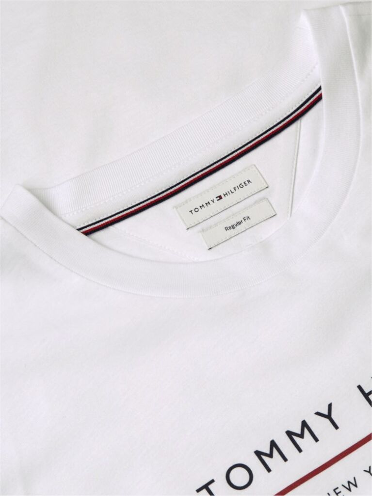 Alb T-Shirt Din Jerseu  Barbati