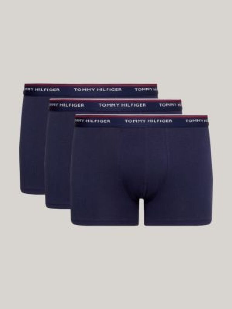 Blue 3-Pack Boxeri Cu Logo Repetat Premium Essential  Barbati