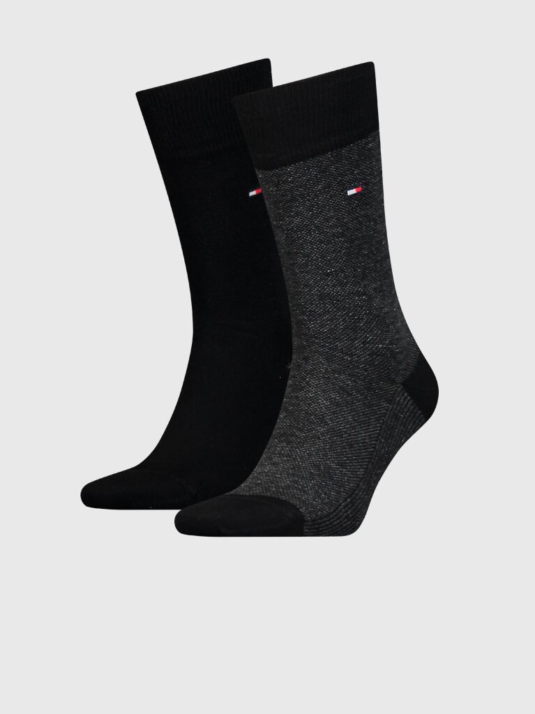 Negru 2-Pack Sosete Pentru Barbati Tommy Hilfiger Classic  Barbati