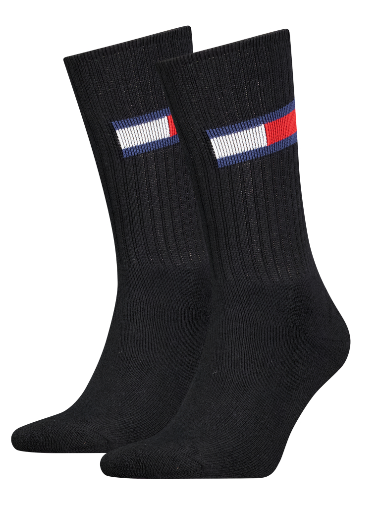Black Unisex Crew socks 2 pack  Unisex