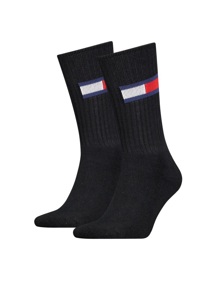 Black Unisex Crew socks 2 pack  Unisex