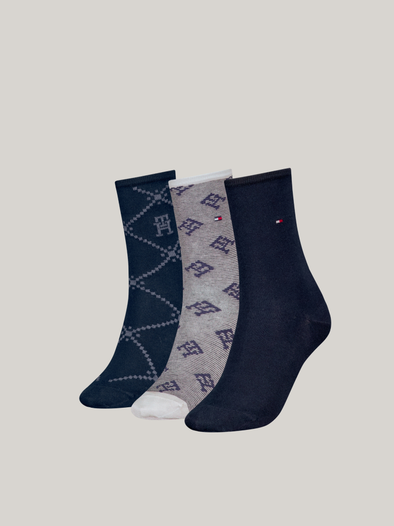 Multi Cutie Cadou 3 Perechi De Sosete Clasice Pentru Femei Tommy Hilfiger  Femei