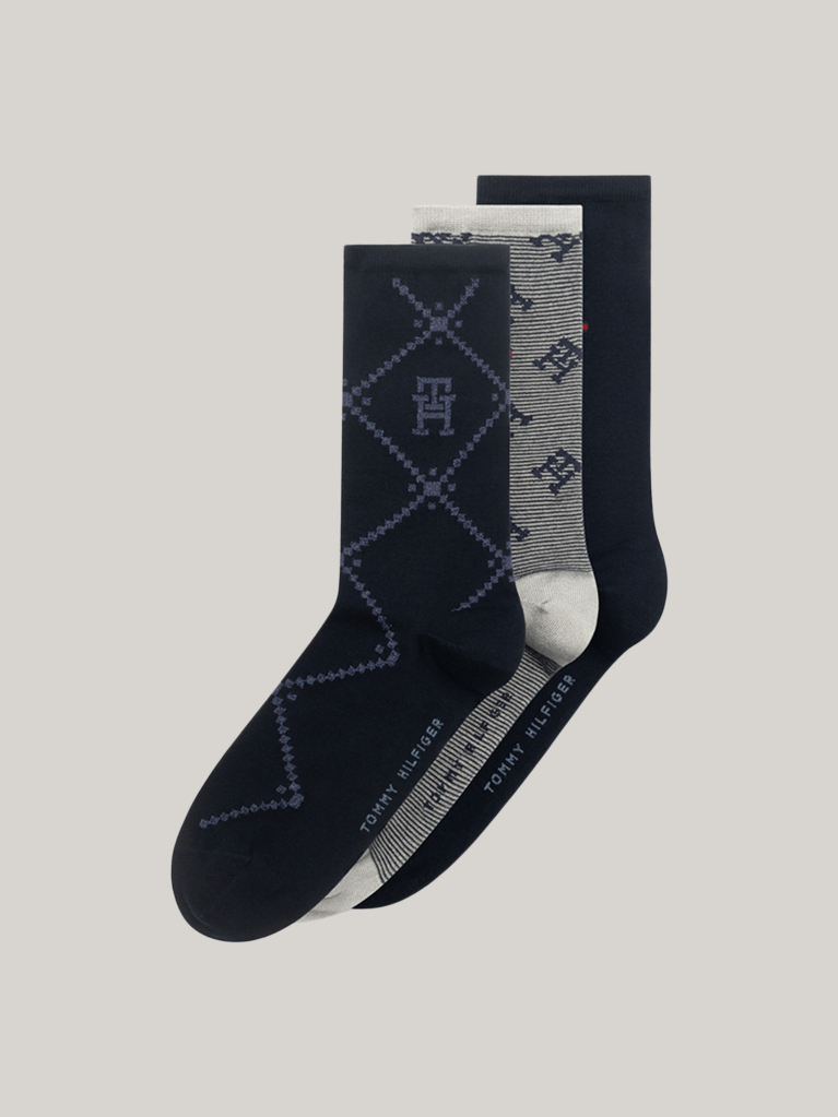 Multi Cutie Cadou 3 Perechi De Sosete Clasice Pentru Femei Tommy Hilfiger  Femei