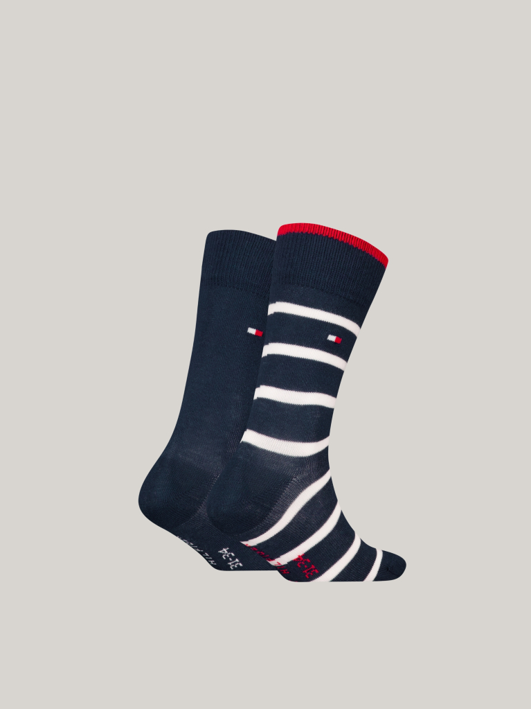 Multi Tommy Hilfiger Socks With Breton Striped Design 2 Pack  Kids Unisex