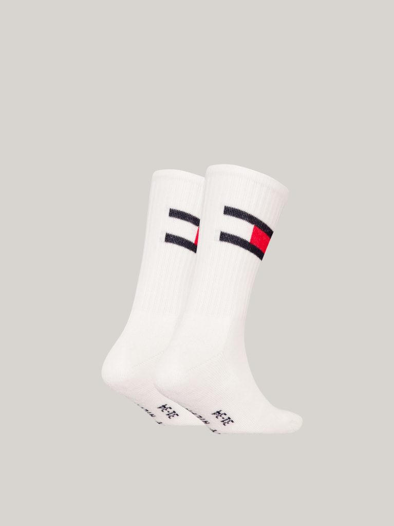 Alb Set 2 Perechi De Sosete Tommy Hilfiger  Copii unisex