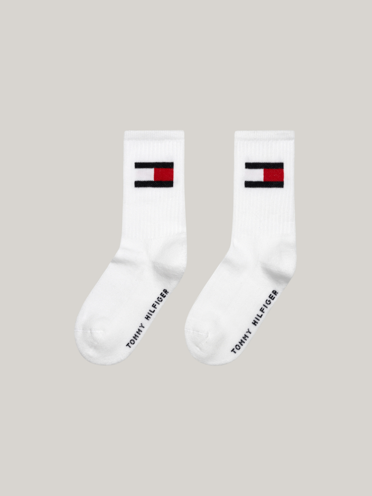 Alb Set 2 Perechi De Sosete Tommy Hilfiger  Copii unisex