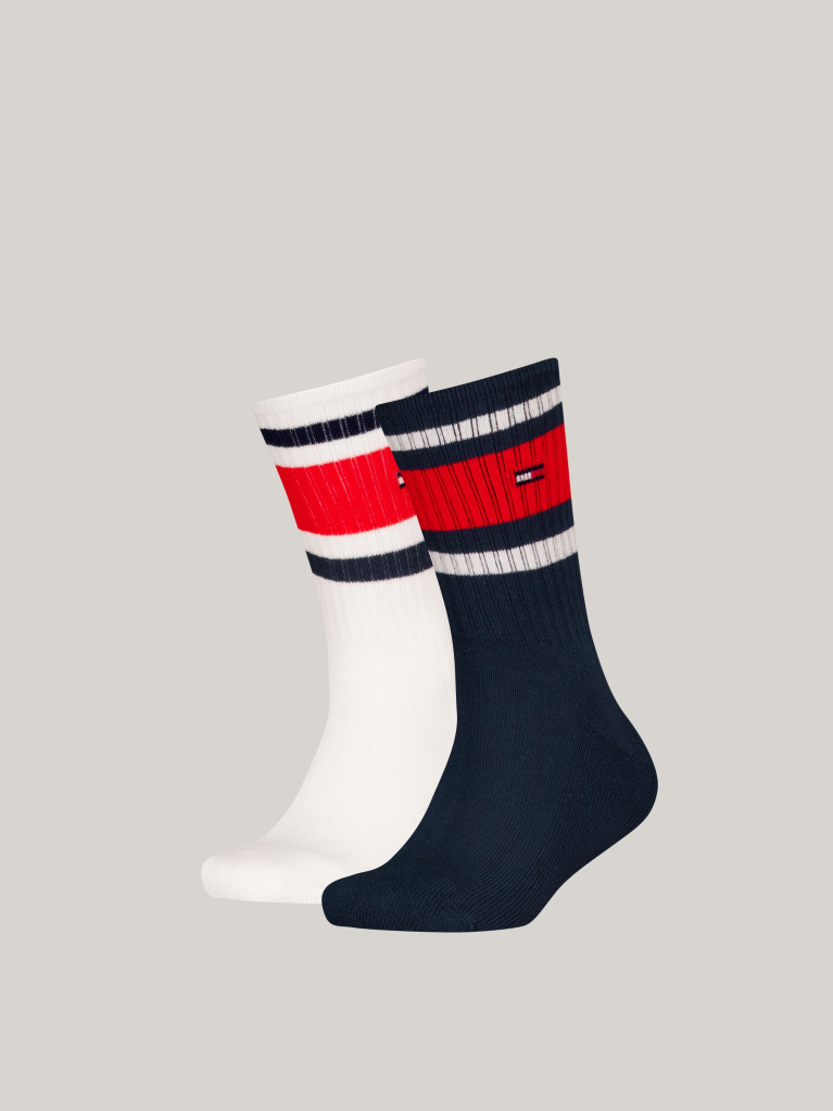 Multi Set 2 Perechi De Sosete Tommy Hilfiger Cu Design Sportiv In Dungi  Copii unisex