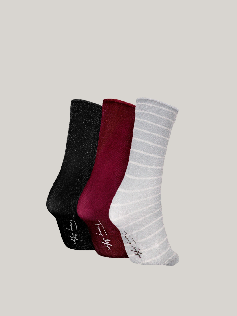 Multi Tommy Hilfiger Women's Classic Socks 3 pack Gift Box  Women