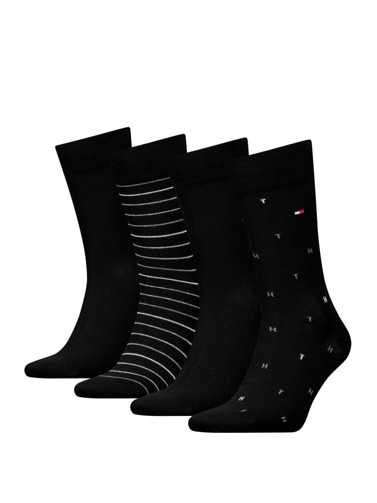 Negru Set Cadou Cu 4 Perechi De Sosete  Barbati