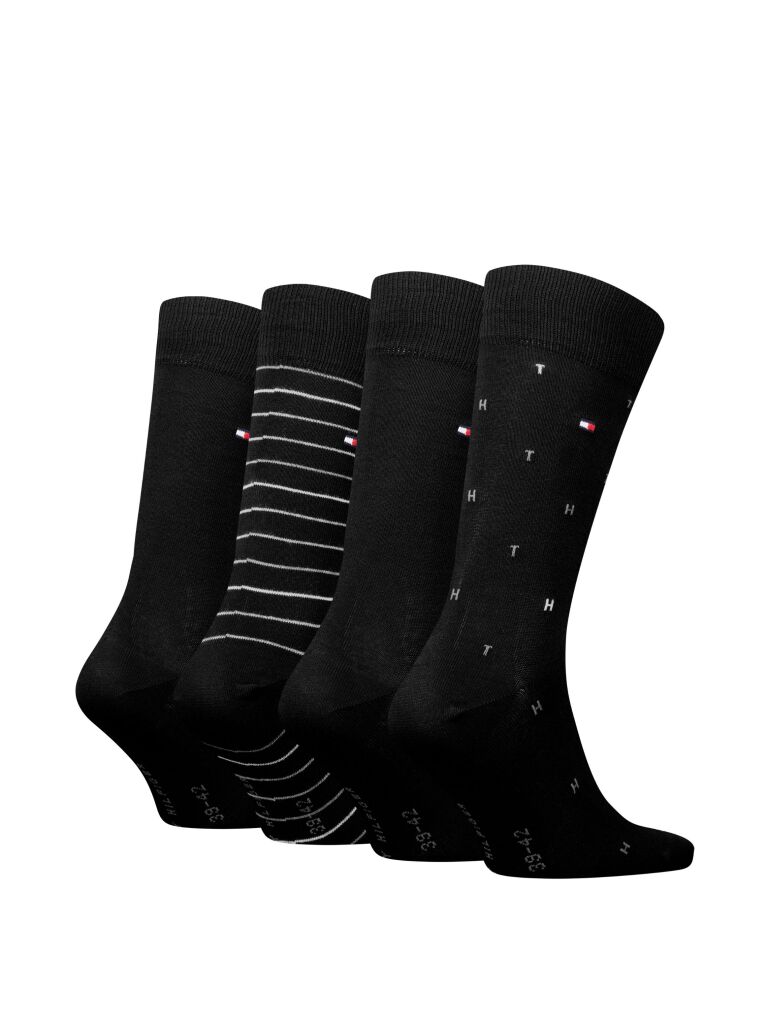 Negru Set Cadou Cu 4 Perechi De Sosete  Barbati