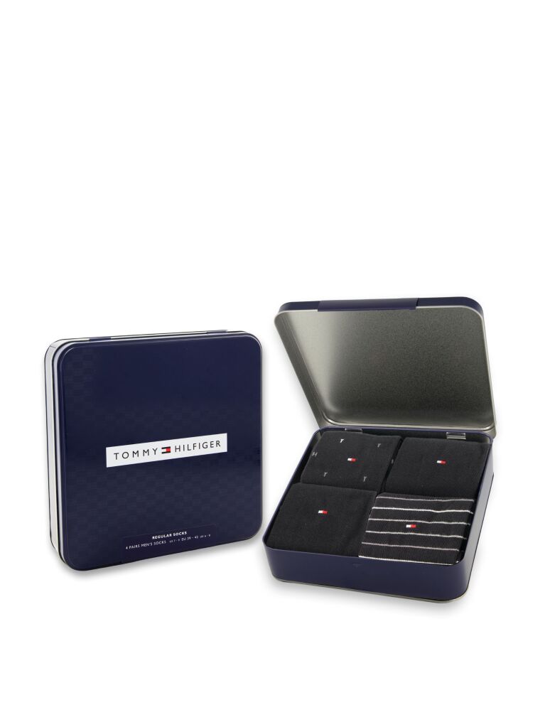Negru Set Cadou Cu 4 Perechi De Sosete  Barbati