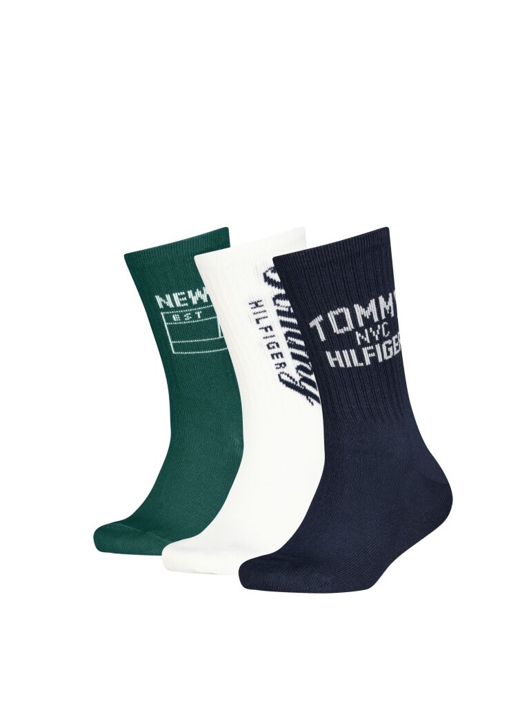 Multi Tommy Hilfiger Kids' Crew Socks 3 Pack  Kids Unisex