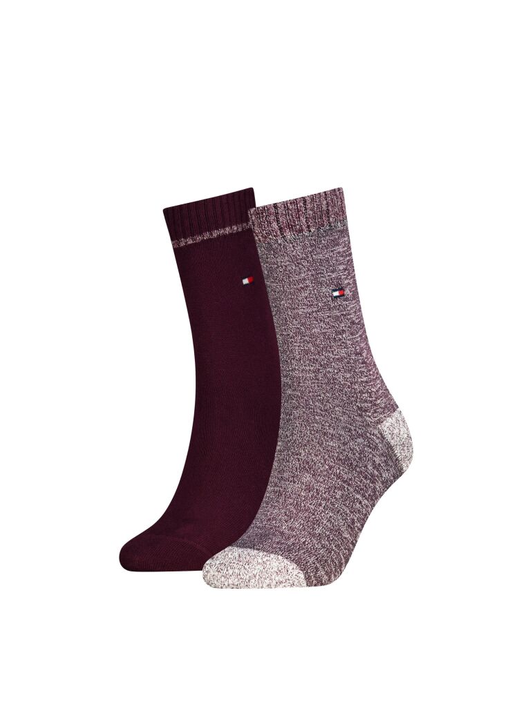 Rosu Tommy Hilfiger 1 Pack Sosete Classice  Femei