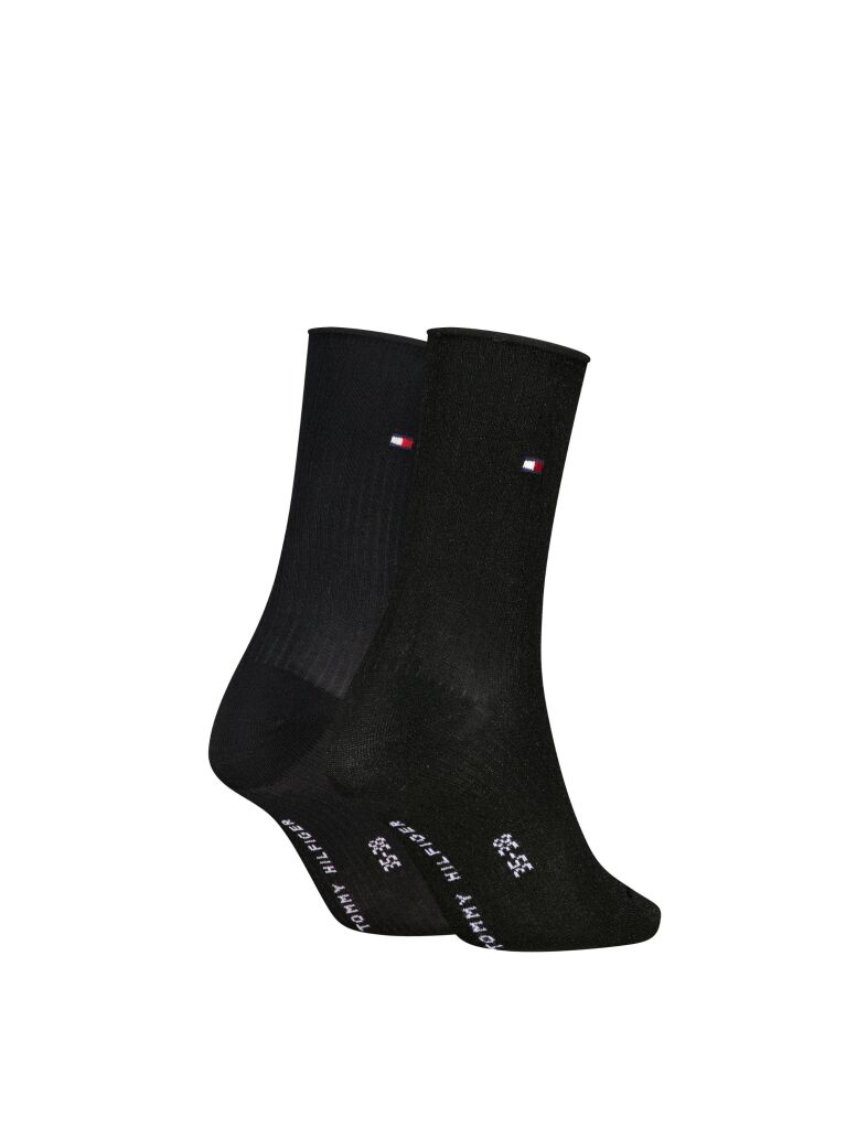 Black Tommy Hilfiger Women's Classic Socks 2 Pack  Women
