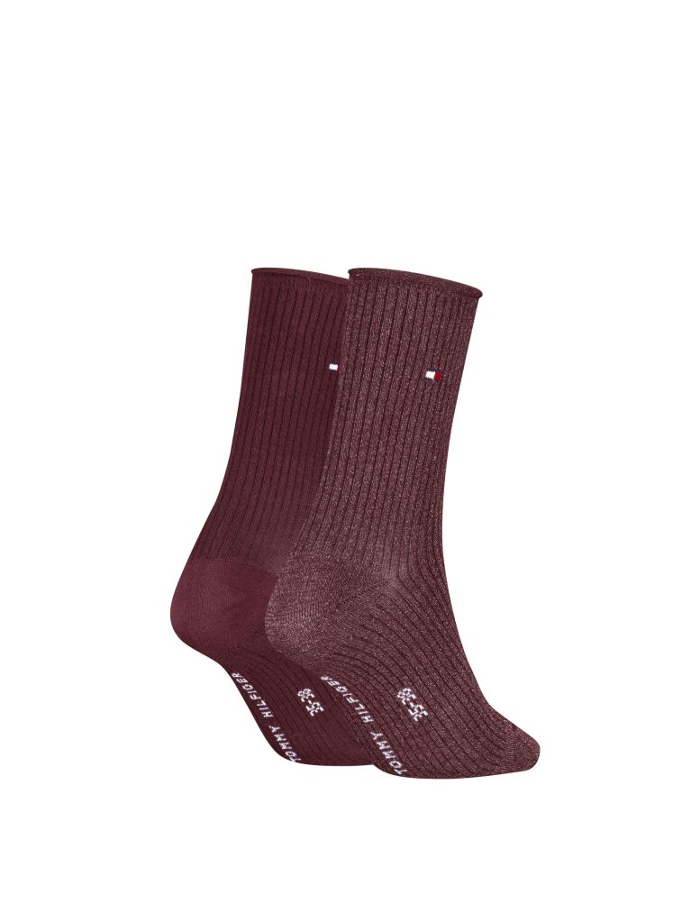 Red Tommy Hilfiger Women's Classic Socks 2 Pack  Women