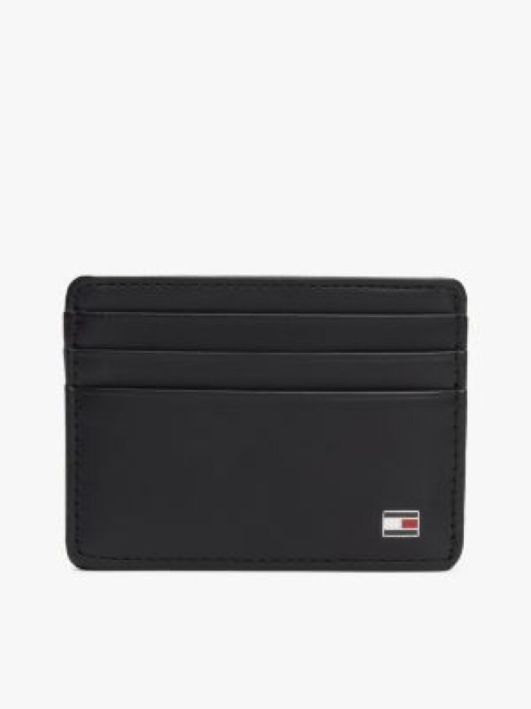 Black Leather Card Holder  Men