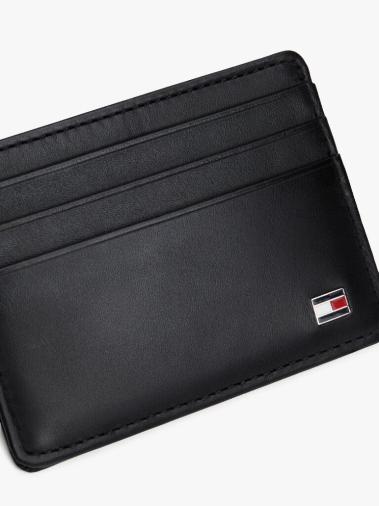 Black Leather Card Holder  Men