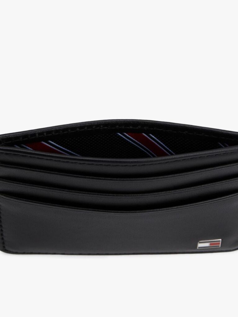 Black Leather Card Holder  Men
