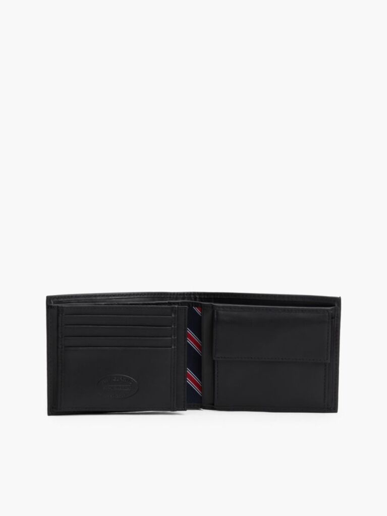 Negru Portofel Trifold Signature Stripe  Barbati