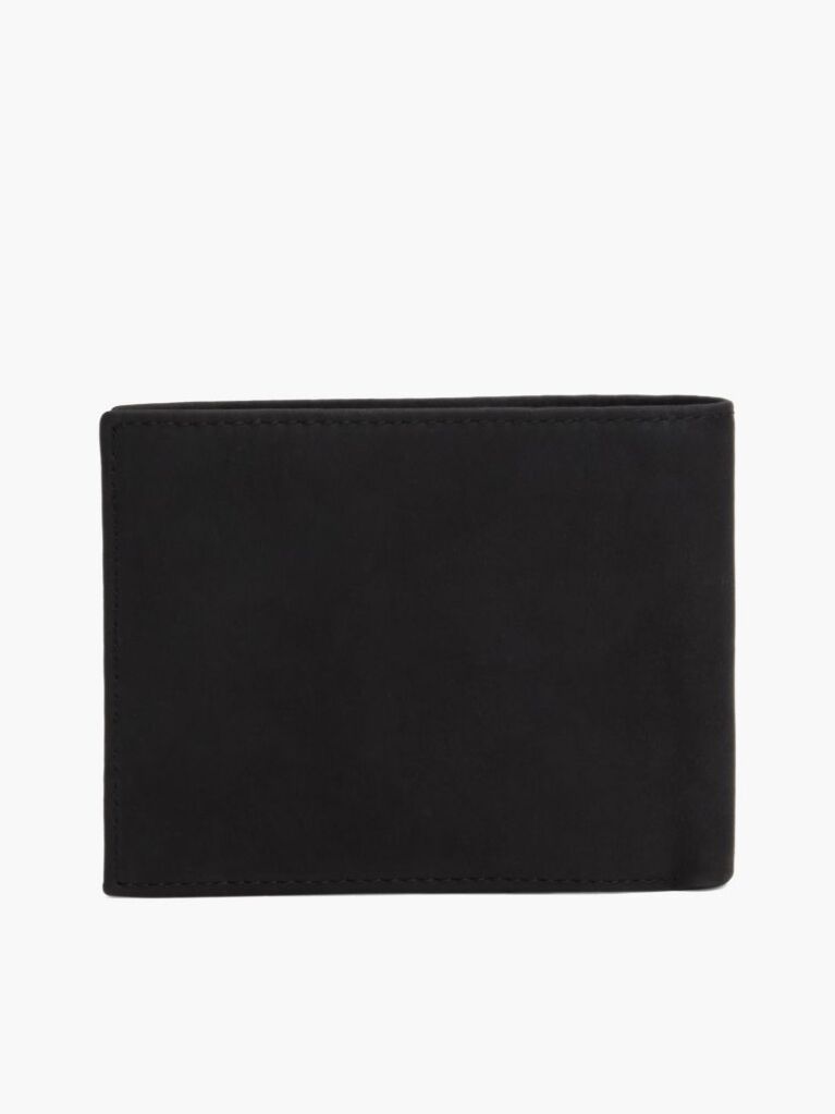 Black Leather Credit Card Wallet  Men