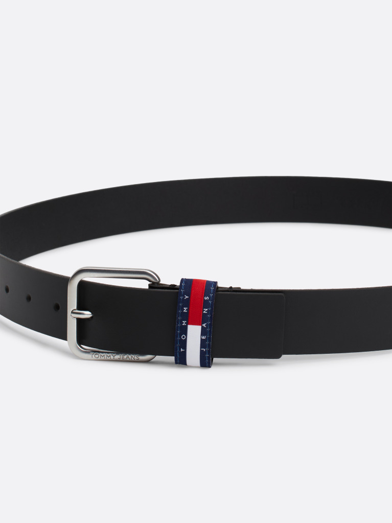 Negru Curea Din Piele Cu Badge Pe Gaica  Barbati