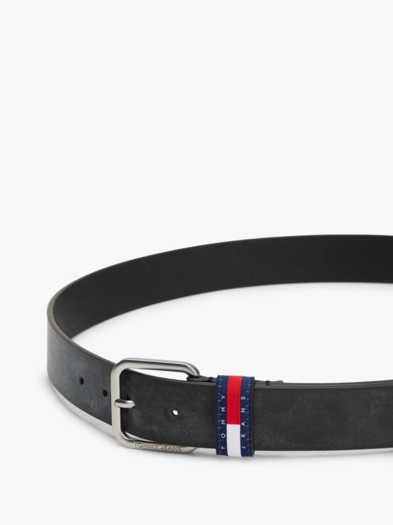 Negru Curea Din Piele Cu Badge Pe Gaica  Barbati