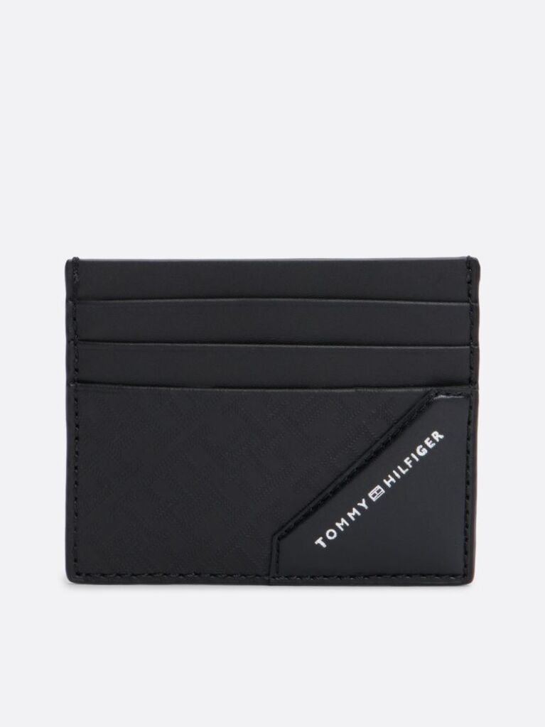 Black Leather Card Holder and Key Fob Gift Set  Men