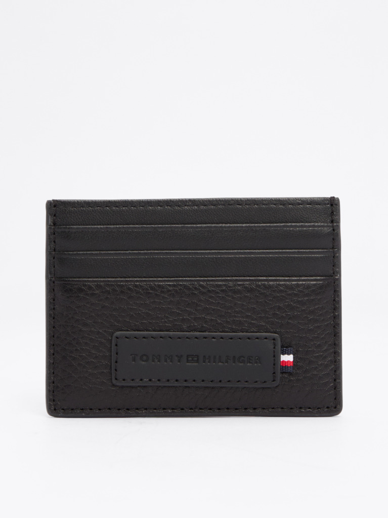 Negru Portcard Cu Logo Din Piele Premium  Barbati