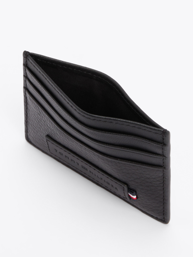 Negru Portcard Cu Logo Din Piele Premium  Barbati