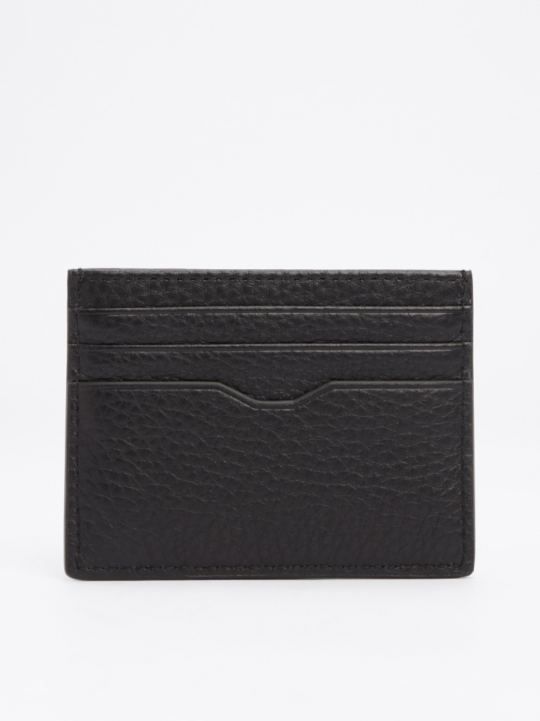 Black TH Business Corporate Leather Card Holder  Men