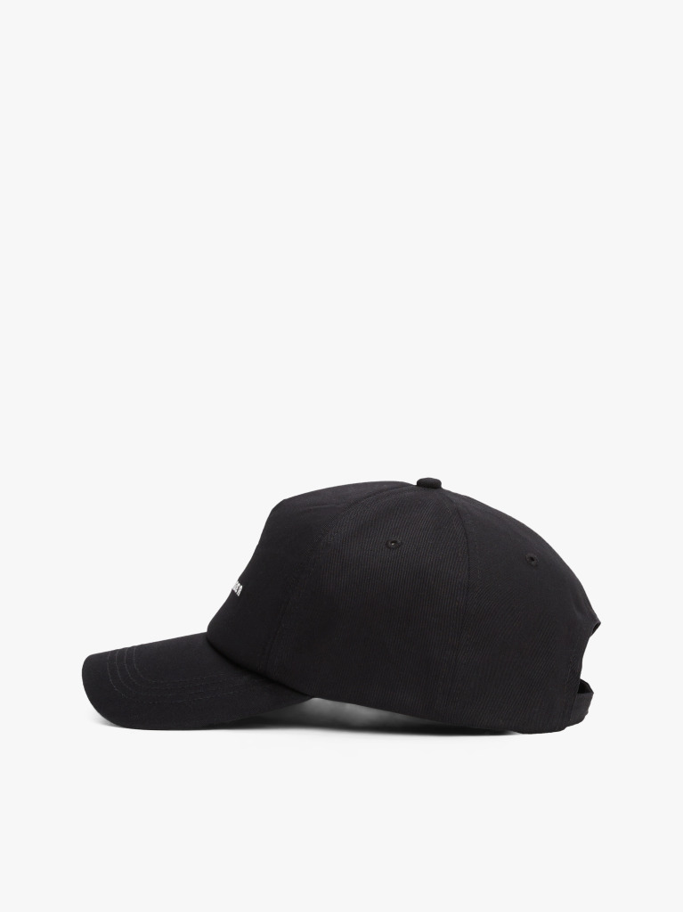 Black Six-Panel Baseball Cap  Men
