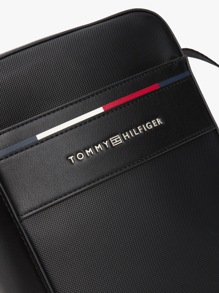 Black Signature Crossbody Reporter Bag  Men