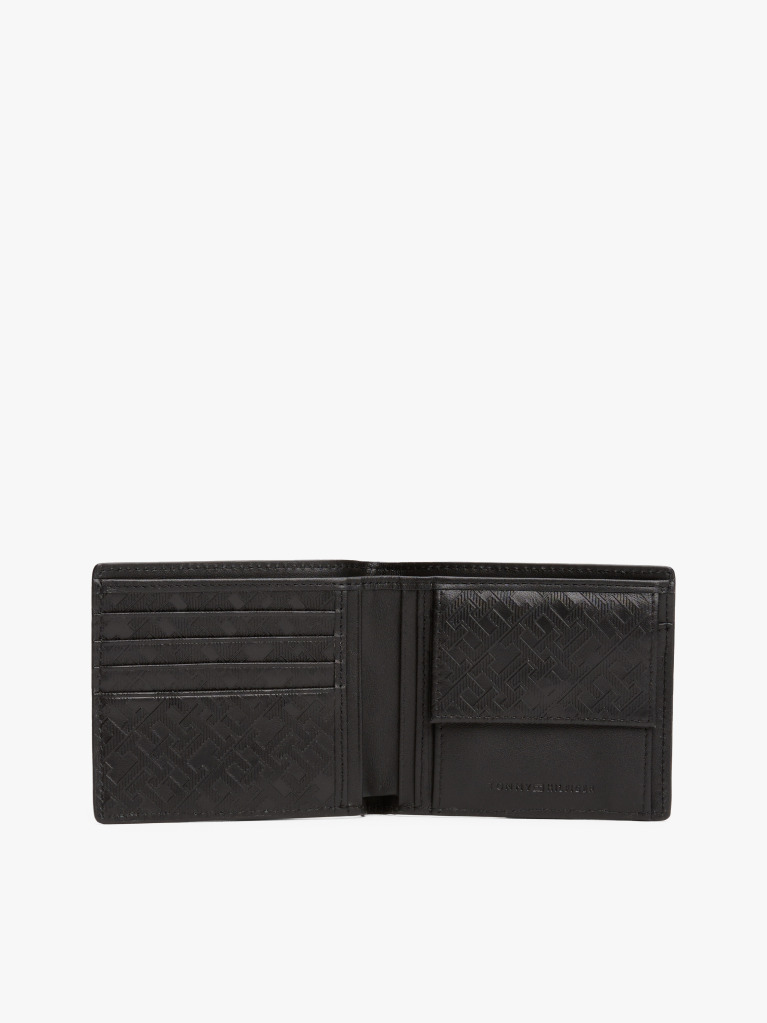 Negru Portofel Din Piele Bifold Corporativ  Barbati