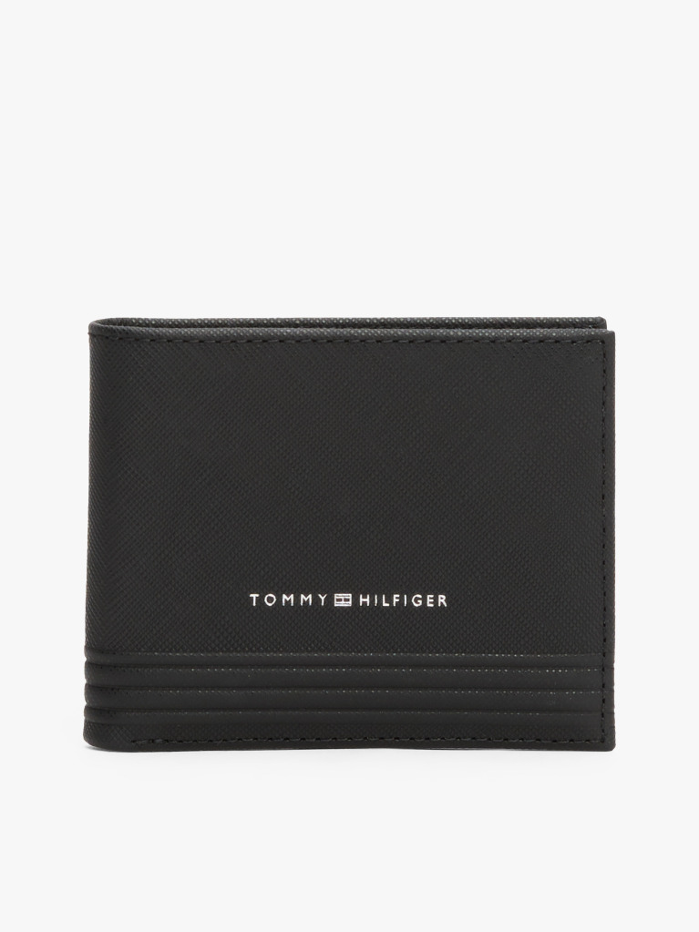 Black TH Business Leather Credit Card Wallet  Men