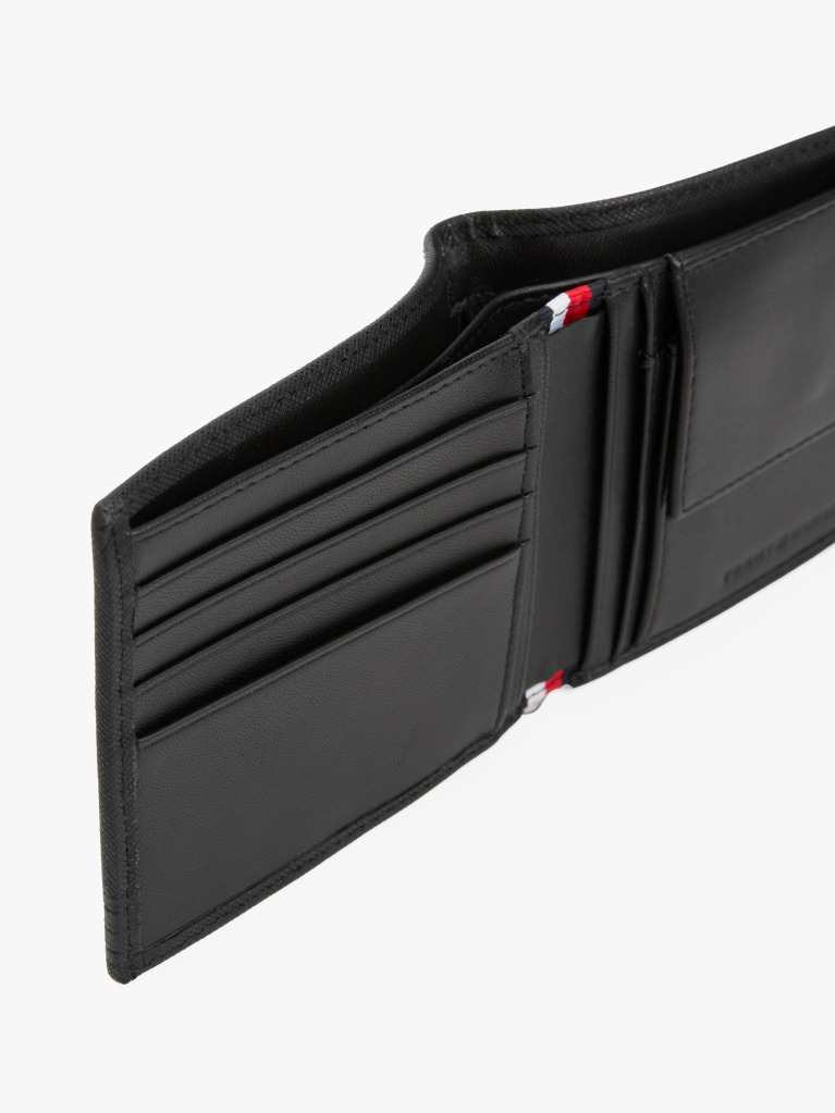Black TH Business Card And Coin Wallet  Men