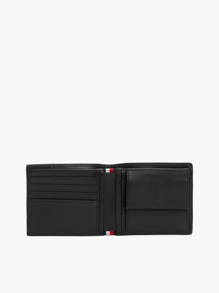 Black TH Business Card And Coin Wallet  Men