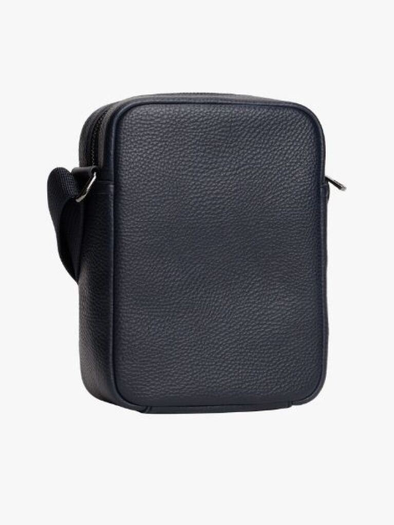 Blue Metal Logo Crossbody Reporter Bag  Men