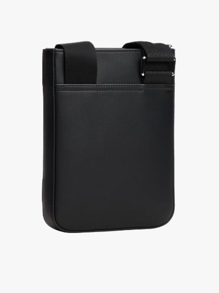Negru Geanta Crossbody Cu Logo Metalic  Barbati