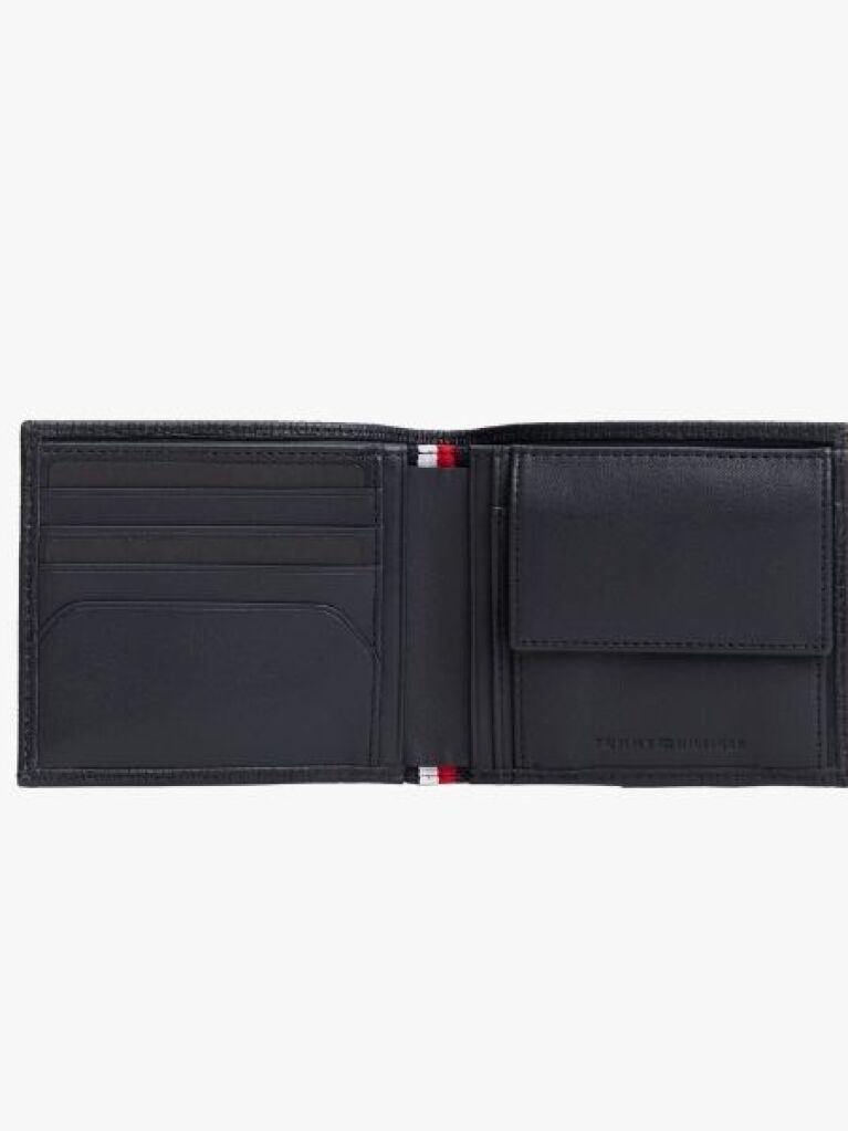Blue Portofel Bifold Din Piele Cu Logo Hilfiger Flag  Barbati
