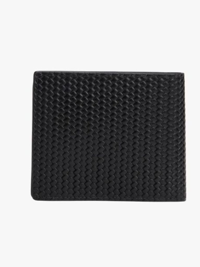 Negru Portofel TH Cu Clapa Si Textura  Barbati