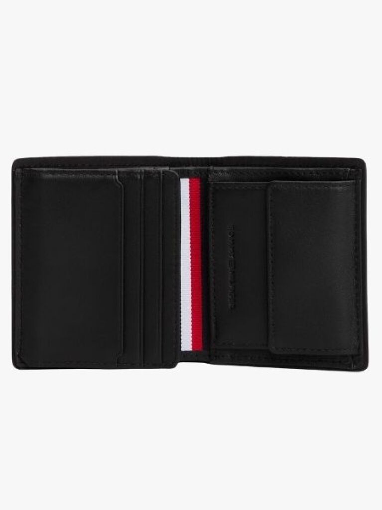 Black Corporate Leather Trifold Wallet  Men