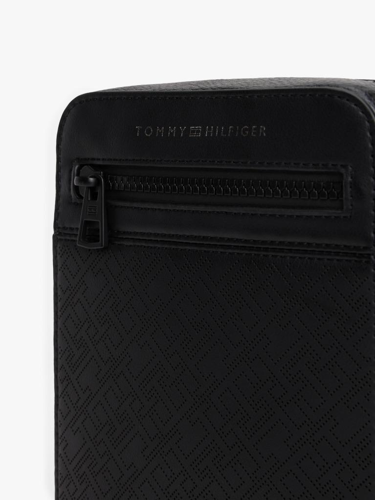 Black TH Monogram Crossbody Reporter Bag  Men
