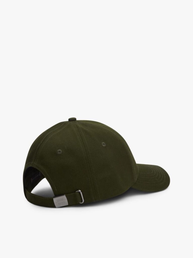 Green Logo Embroidery Twill Six-Panel Baseball Cap  Men