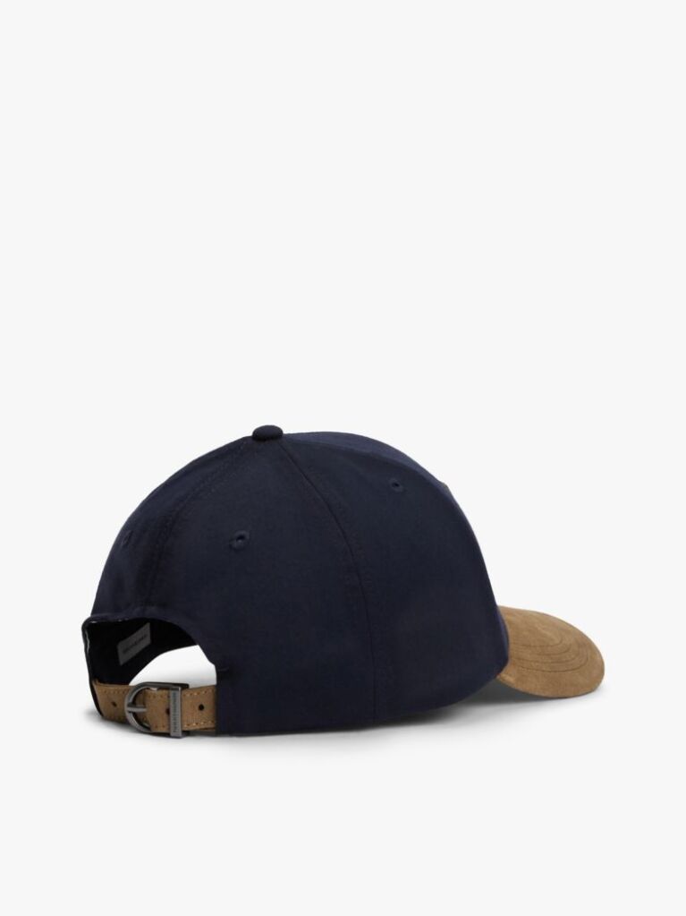 Blue Hilfiger Flag Suede Brim Baseball Cap  Men