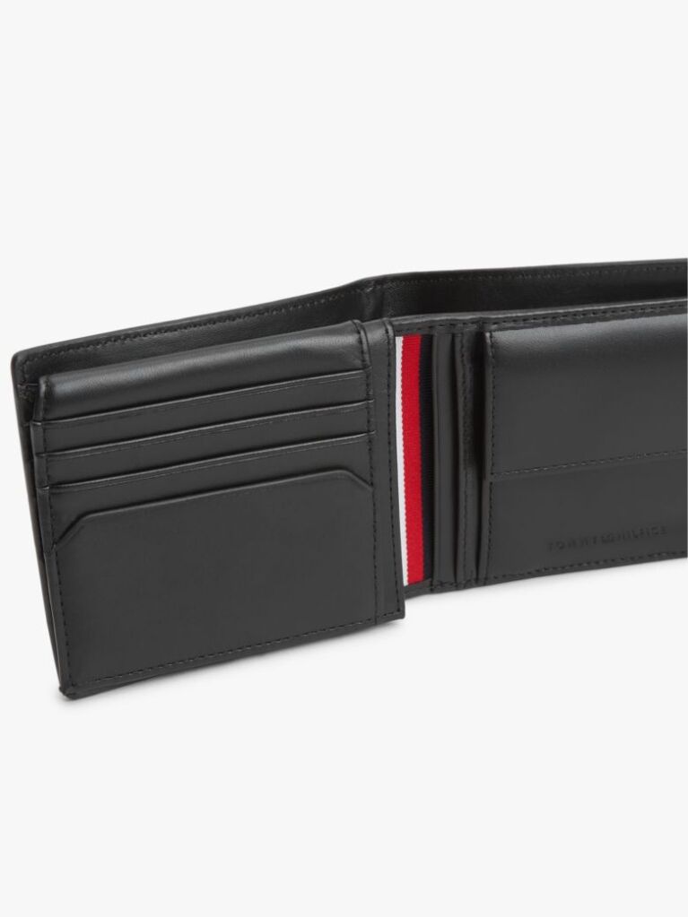 Negru Portofel Din Piele Dublu Pentru Carduri de Credit Si Monede  Barbati